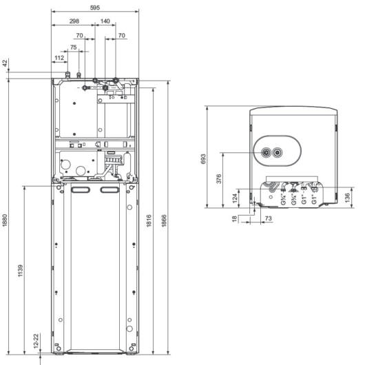 Saunier Duval HA 7-5 STB kompakt, tárolós beltéri egység HA 7-5 OS 230V készülékhez (0010023172)