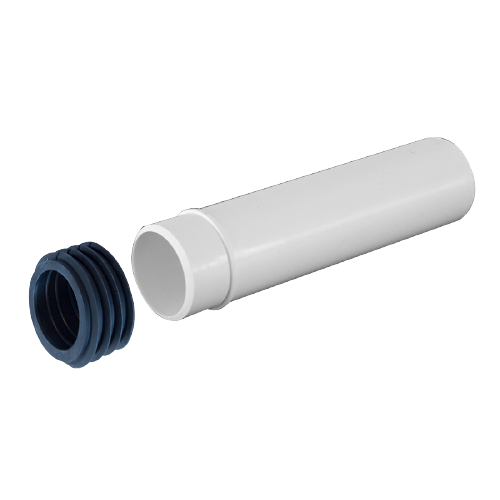 Styron WC bekötő egyenes Ø45 mm-es gumi szimeringgel [STY 745-1]