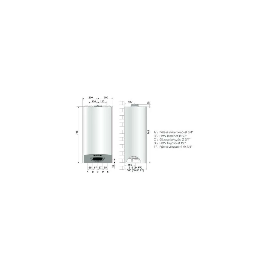 Ariston Clas One Wifi 24 fali kondenzációs kombi gázkazán (3302123)