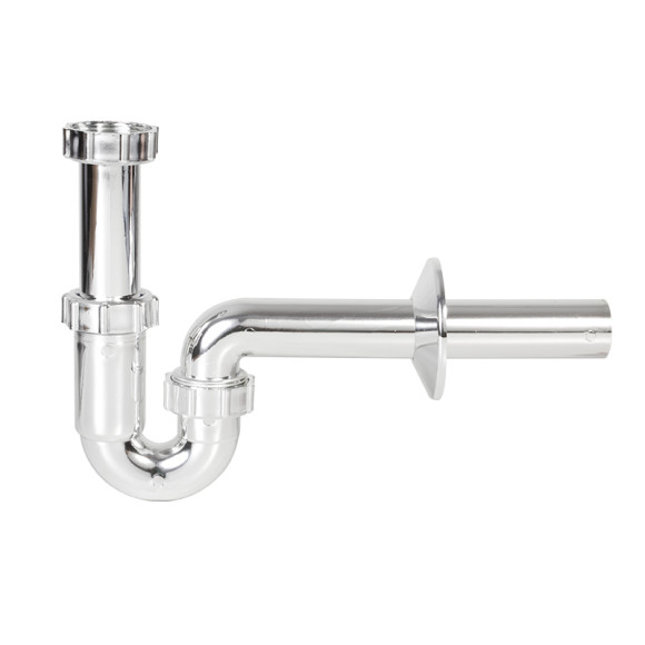 Styron krómozott csőszifon, Ø32 mm-es elfolyással [STY-638-32-K / ST 638/32-K]