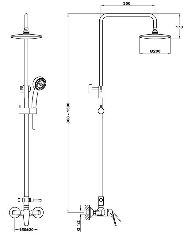 Mofém Junior Evo zuhanyrendszer 153-0048-00