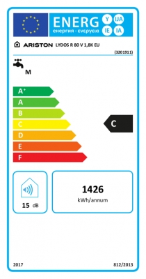 Ariston Lydos R 80 ERP tárolós vízmelegítő, elektromos, 80l, 1.8kW (3201911)